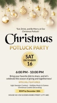 Christmas video template,potluck,event Instagram Story