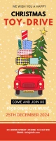 Christmas,Christmas retail,event Rolbanner 2' × 5' template