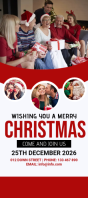 White Christmas Celebration Invitation Cartão de estante Template