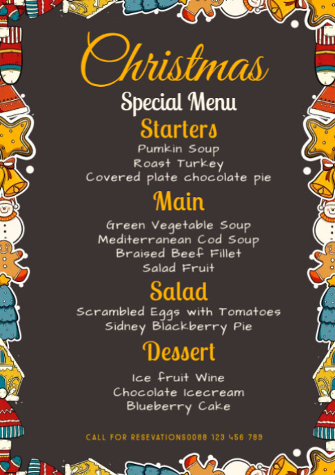Christmas,Christmas retail,menu Template | PosterMyWall