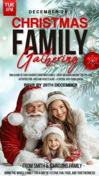 christmas dinner, christmas party,event Instagram Story template