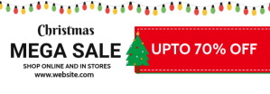 白色 Christmas Mega Sale Tumblr Banner Template