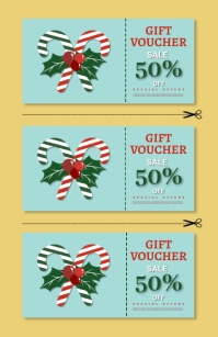Christmas raffle,Christmas coupon Tabloid template