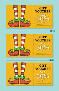 raffle contest,Christmas voucher,Christmas coupon Tabloid template