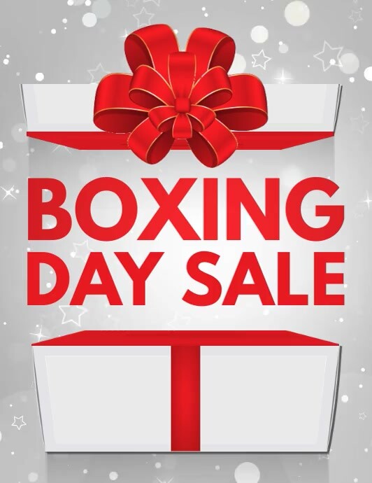 christmas, boxing day sale, boxing day retail Flyer (US Letter) template