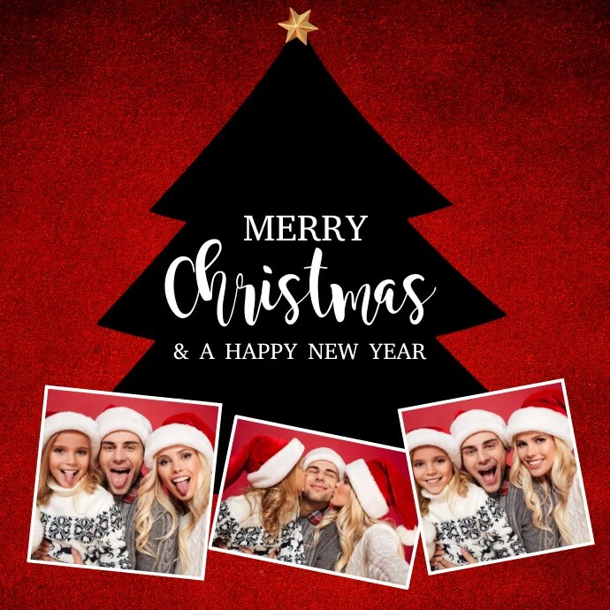 christmas, merry chritsmas, christmas holiday Kwadrat (1:1) template