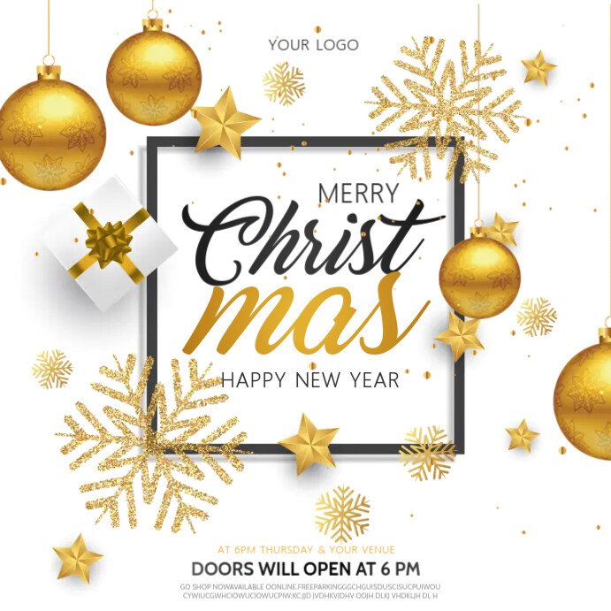 Christmas, New year,christmas in july Kwadrat (1:1) template
