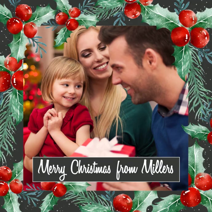 Christmas, Photo Collage Wpis na Instagrama template