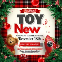 Christmas, toy drive Instagram Post template