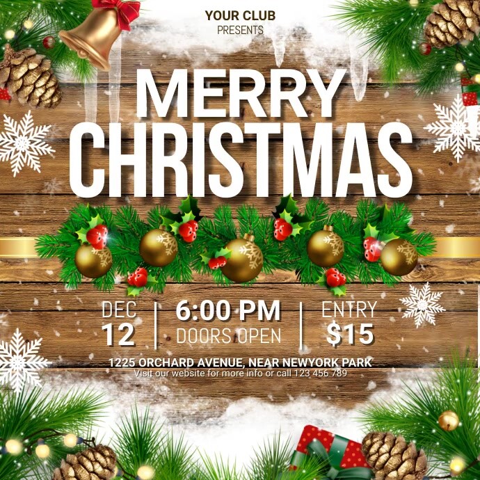 christmas, winter wonderland, hello winter Wpis na Instagrama template