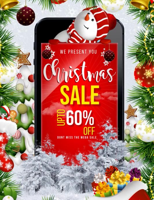 Christmas, Winters, Boxing day Flyer (US Letter) template