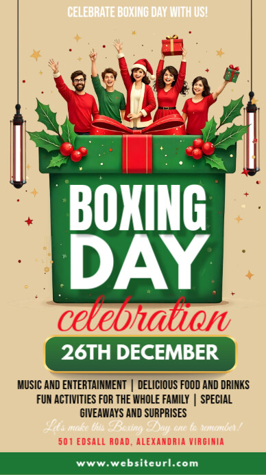 Christmas,boxing day event Instagram Story template