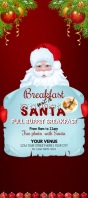 Christmas,breakfast with santa Rack Card template