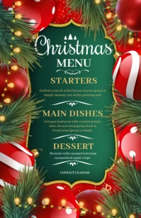 Christmas,Christmas menu Media Página Ancho template