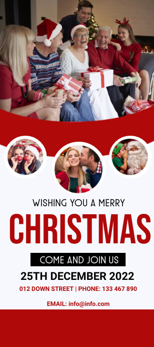 Christmas,Christmas retail,event Karta reagałowa template