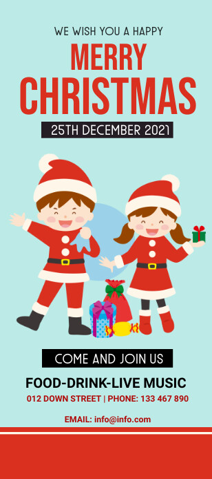 Christmas,Christmas retail,event Karta reagałowa template
