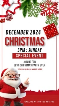 Christmas,Christmas white party,boxing day Ecrã digital (9:16) template