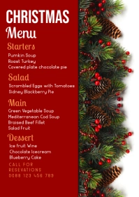 Christmas,Christmas retail,menu A5 template