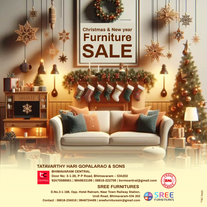 christmas & new year sale Template PosterMyWall