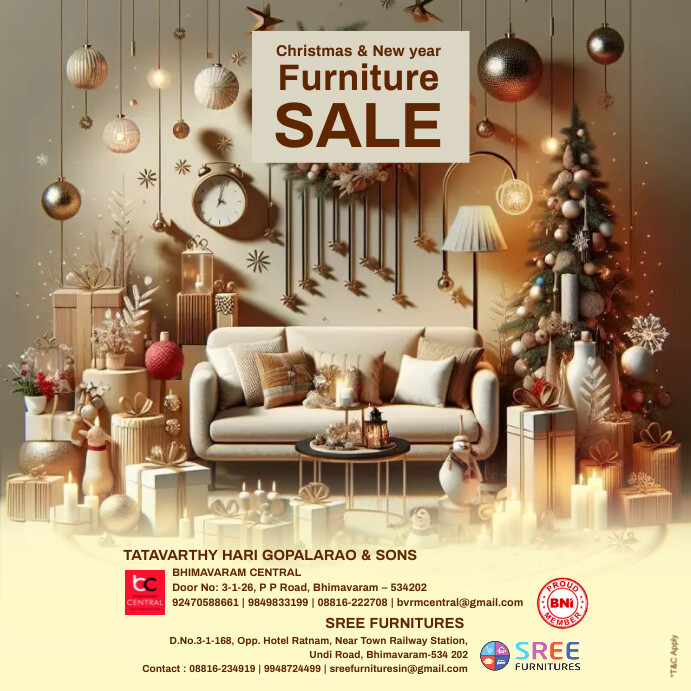 christmas & new year sale Template PosterMyWall