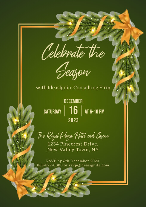 Christmas | Company Party Invite Template | PosterMyWall