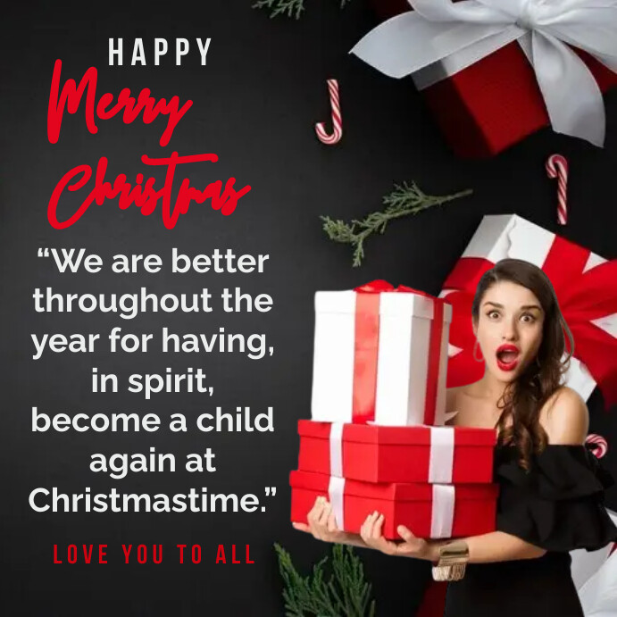 christmas 2023 2024 2025 , christmas greeting Instagram Post template