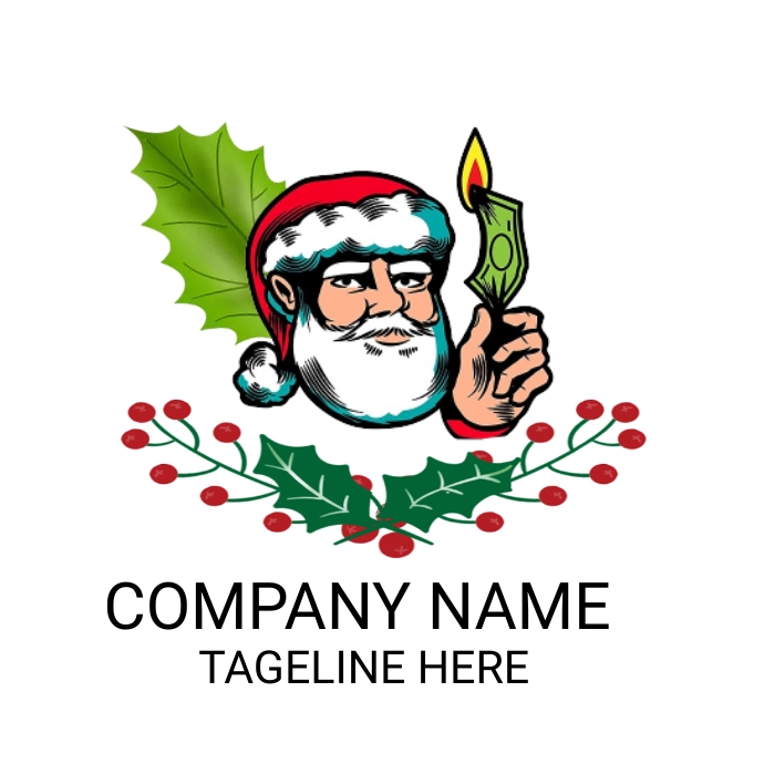 christmas 3d santa logo Template | PosterMyWall