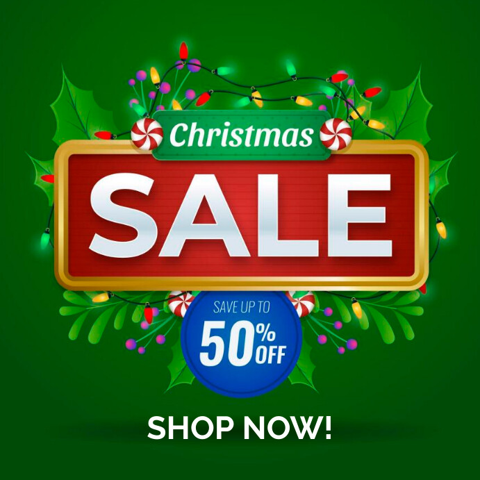 CHRISTMAS 50% OFF Template | PosterMyWall