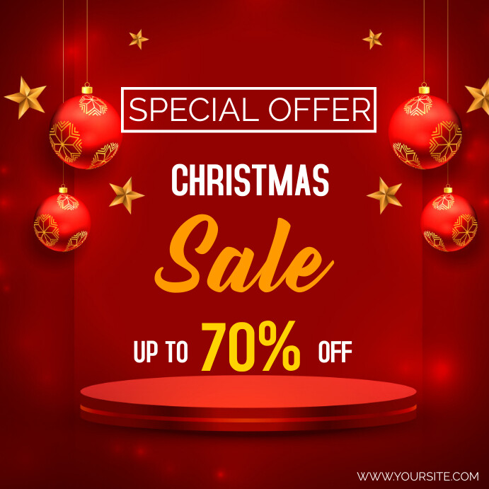 CHRISTMAS 70% OFF DISCOUNT Template | PosterMyWall