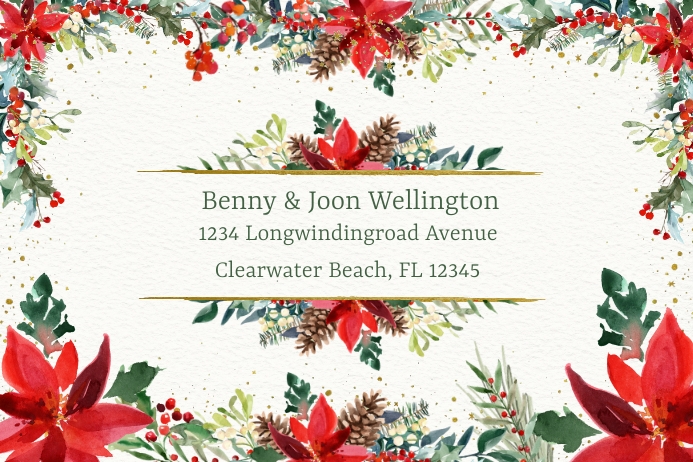 christmas-address-label-template-postermywall for Christmas Address Labels Free Printable Christmas Address Label Template | PosterMyWall for Christmas Address Labels Free Printable