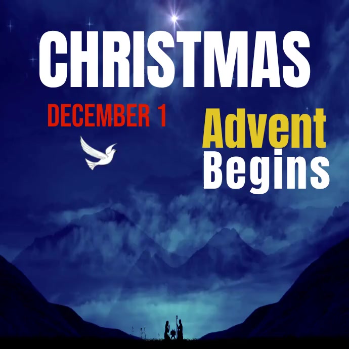 Christmas advent Begins Post Template | PosterMyWall