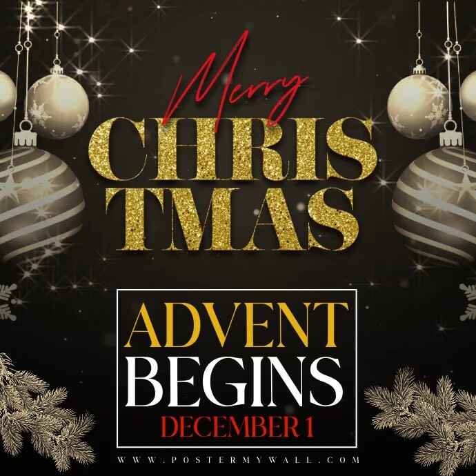 Christmas advent Begins Post Template | PosterMyWall