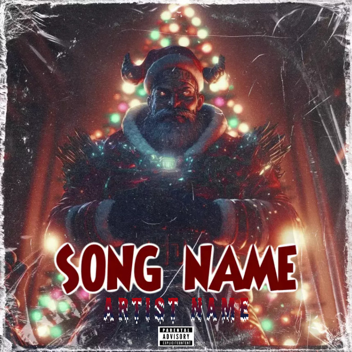 Template Christmas Rapper christmas Album Cover music art trap mixtape Template | PosterMyWall