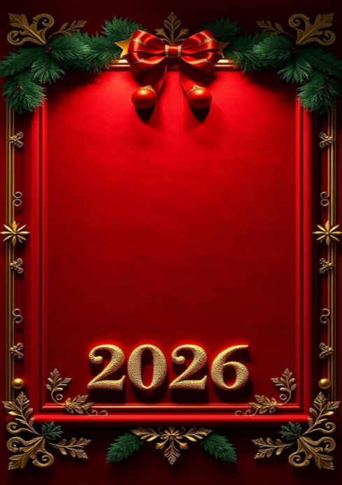 Christmas and New Year Picture Frame 2026 Template | PosterMyWall