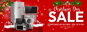 红色 Christmas Sale Facebook-coverfoto Template