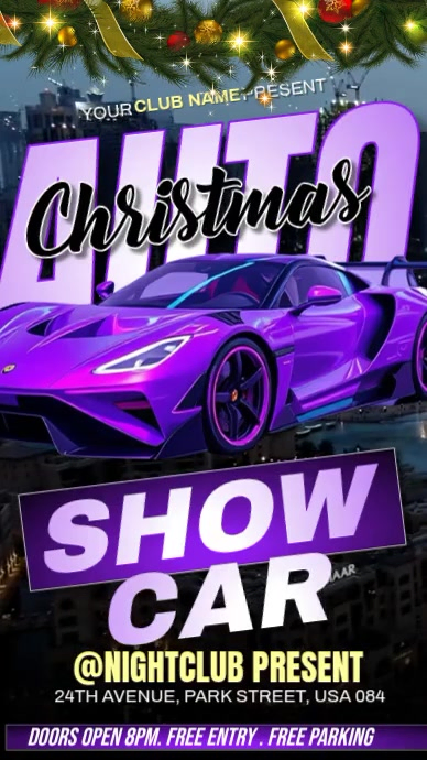 Christmas Auto Show Instagram Reel template
