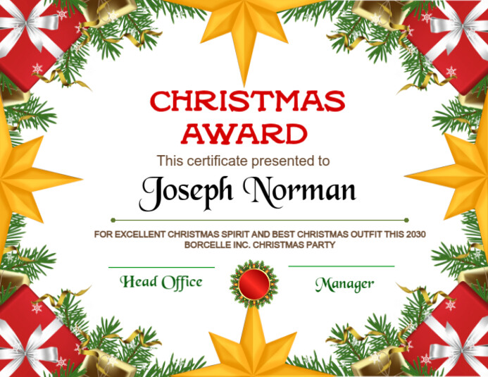 Copy Of Christmas Award Certificate PosterMyWall copy-of-christmas-award-certificate-postermywall
