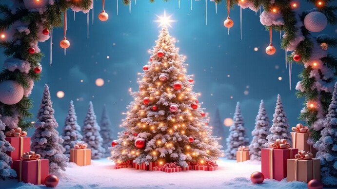 Christmas background Digital Display (16:9) template