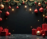 Christmas background Large Rectangle template
