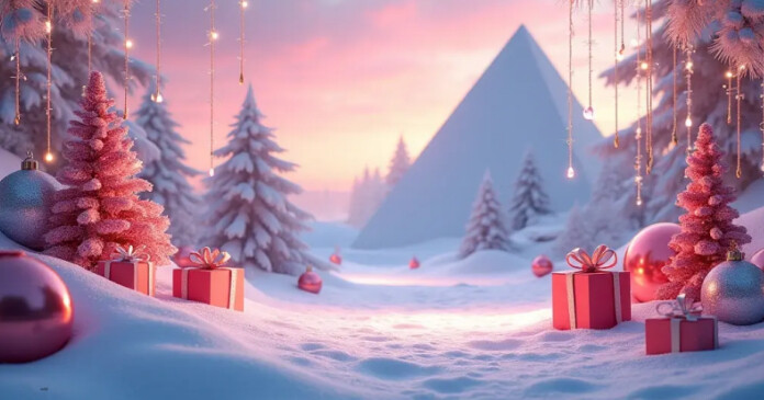 Christmas background drop Facebook Shared Image template