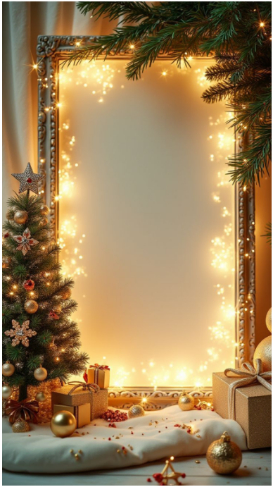 Christmas background frame Instagram Story template
