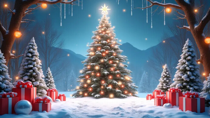 Christmas background template Digital Display (16:9)
