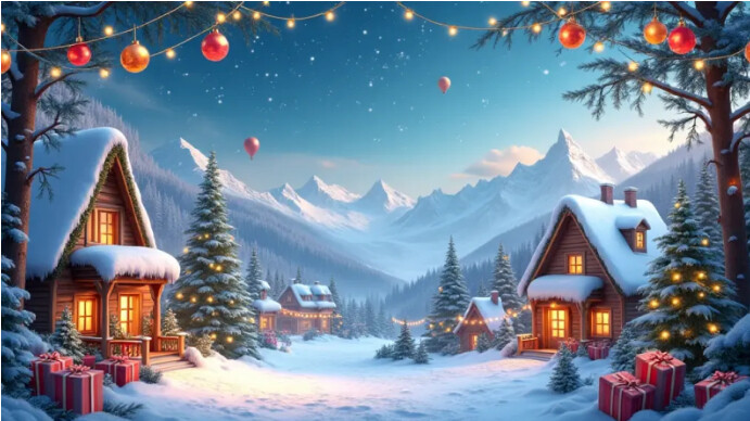 Christmas background template Digital Display (16:9)