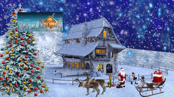 Christmas background zoom teams Isethulo (16:9) template