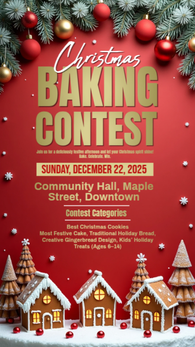christmas baking contest Template | PosterMyWall
