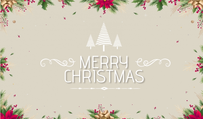 Christmas banner Label template