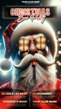 CHRISTMAS bar party template Instagram Story