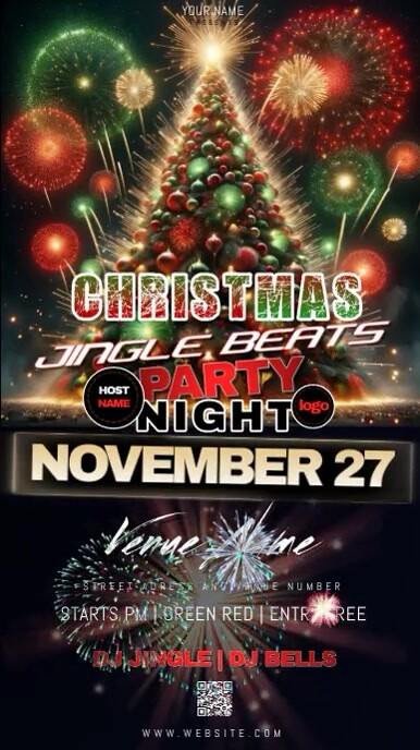 christmas bash Instagram Story template
