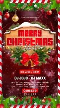 Christmas bash Digitalanzeige (9:16) template