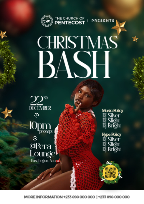 Christmas Bash A4 template